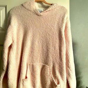 Chenille hooded pullover